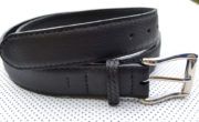 Ceinture en cuir de veau ou de vachette, doublée cuir velours ou nubuck